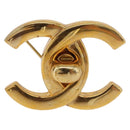 CHANEL Brooch Metal Gold Tone CC Auth bs35423M-2