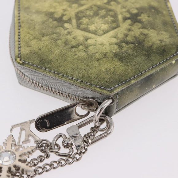 LOUIS VUITTON Vernis Porte Monnaie Flocon Purse Silver M58218 Auth bs35424