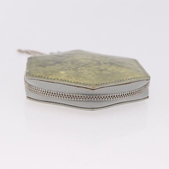 LOUIS VUITTON Vernis Porte Monnaie Flocon Purse Silver M58218 Auth bs35424
