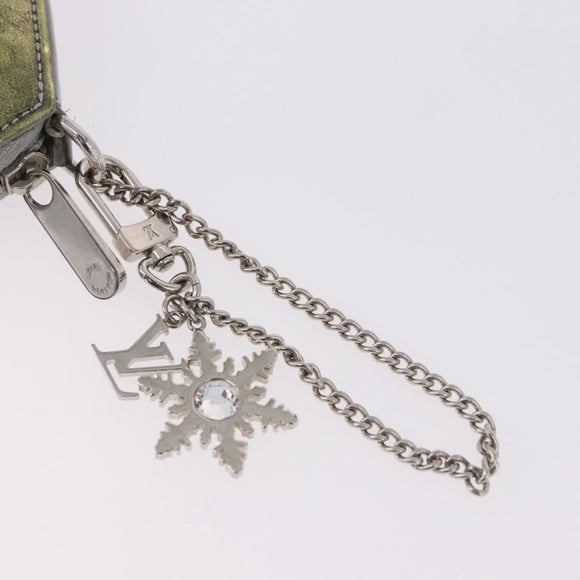 LOUIS VUITTON Vernis Porte Monnaie Flocon Purse Silver M58218 Auth bs35424