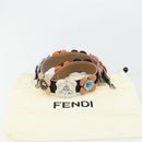 FENDI Shoulder Strap Leather 34.6"" Multicolor Silver Auth bs35426-11