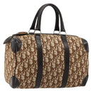 Christian Dior Trotter Canvas Hand Bag Brown Gold Auth bs35427A-1