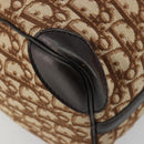 Christian Dior Trotter Canvas Hand Bag Brown Gold Auth bs35427A-16