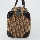 Christian Dior Trotter Canvas Hand Bag Brown Gold Auth bs35427A-4