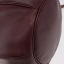 CELINE Must Line Handtasche Umhängetasche Leder Bordeaux Gold Auth bs35428-10