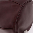 CELINE Must Line Handtasche Umhängetasche Leder Bordeaux Gold Auth bs35428-12