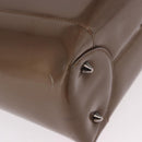 Christian Dior Maris Pearl Bag Patent Leather 2way Bronze Silver Auth bs35429-12