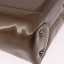 Christian Dior Maris Pearl Bag Patent Leather 2way Bronze Silver Auth bs35429-14