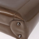 Christian Dior Maris Pearl Bag Patent Leather 2way Bronze Silver Auth bs35429-15