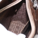 Christian Dior Maris Pearl Bag Patent Leather 2way Bronze Silver Auth bs35429-20