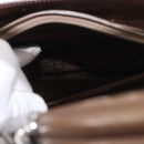 Christian Dior Maris Pearl Bag Patent Leather 2way Bronze Silver Auth bs35429-23