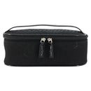 Christian Dior Trotter Canvas Vanity Pouch Black Silver Auth bs35433-2