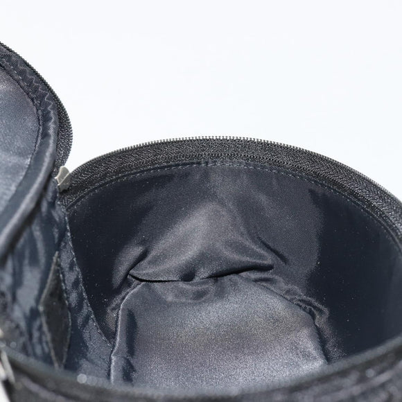 Christian Dior Trotter Canvas Vanity Pouch Black Silver Auth bs35433