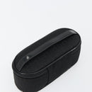 Christian Dior Trotter Canvas Vanity Pouch Black Silver Auth bs35433-6