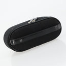 Christian Dior Trotter Canvas Vanity Pouch Black Silver Auth bs35433-7