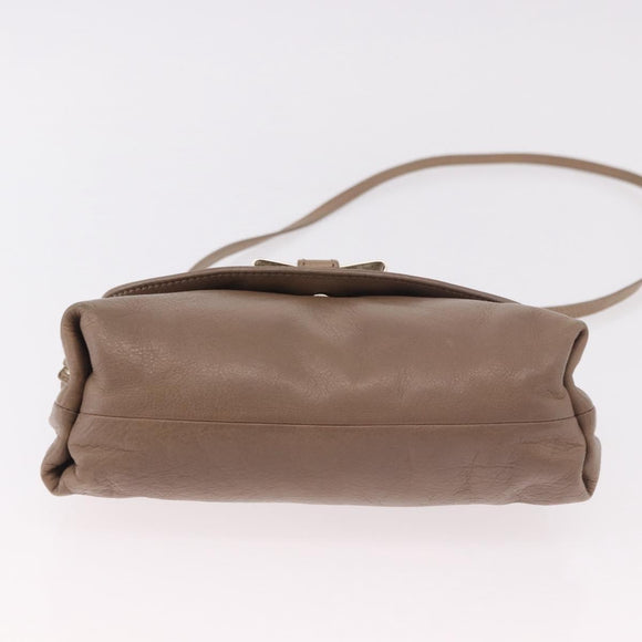 Chloe Lily Shoulder Bag Leather 2way Brown Gold Auth bs35434