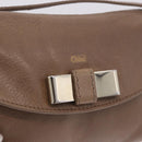 Chloe Lily Shoulder Bag Leather 2way Brown Gold Auth bs35434-19