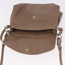 Chloe Lily Shoulder Bag Leather 2way Brown Gold Auth bs35434-20