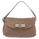 Chloe Lily Shoulder Bag Leather 2way Brown Gold Auth bs35434-13