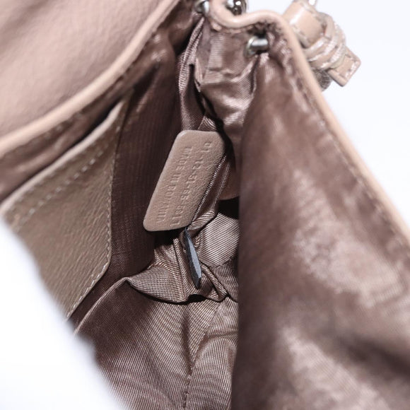 Chloe Lily Shoulder Bag Leather 2way Brown Gold Auth bs35434