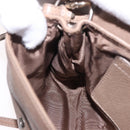 Chloe Lily Shoulder Bag Leather 2way Brown Gold Auth bs35434-23