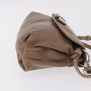 Chloe Lily Shoulder Bag Leather 2way Brown Gold Auth bs35434-3