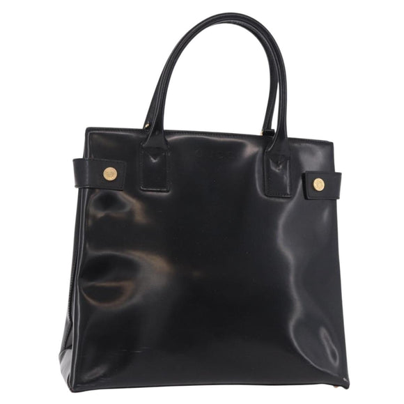 GUCCI Tote Bag Lackleder Schwarz Gold 000 1118 0503 Auth bs35437