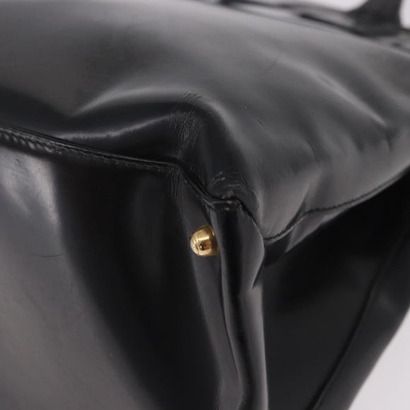 GUCCI Tote Bag Lackleder Schwarz Gold 000 1118 0503 Auth bs35437