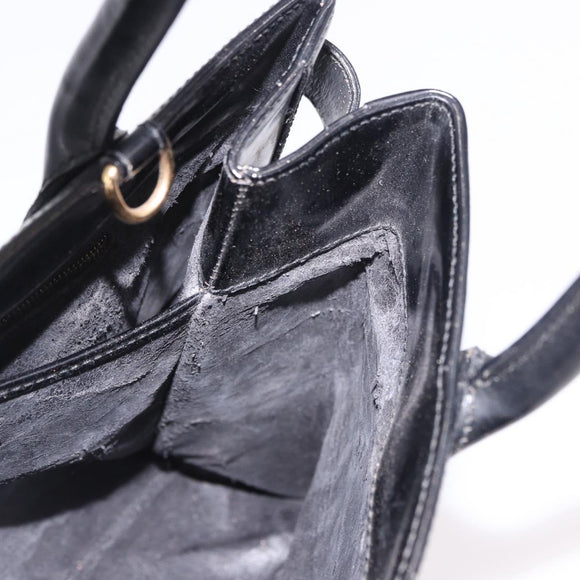 GUCCI Tote Bag Lackleder Schwarz Gold 000 1118 0503 Auth bs35437