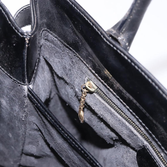 GUCCI Tote Bag Lackleder Schwarz Gold 000 1118 0503 Auth bs35437