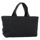 PRADA Hand Bag Canvas Black Silver Auth bs35438-1