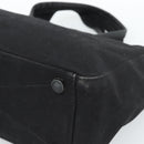 PRADA Hand Bag Canvas Black Silver Auth bs35438-9
