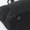 PRADA Hand Bag Canvas Black Silver Auth bs35438-16