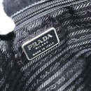PRADA Hand Bag Canvas Black Silver Auth bs35438-20