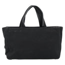 PRADA Hand Bag Canvas Black Silver Auth bs35438-13