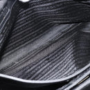 PRADA Hand Bag Canvas Black Silver Auth bs35438-23