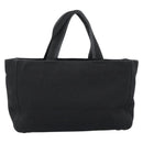 PRADA Hand Bag Canvas Black Silver Auth bs35438-2