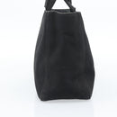 PRADA Hand Bag Canvas Black Silver Auth bs35438-4