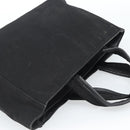 PRADA Hand Bag Canvas Black Silver Auth bs35438-6