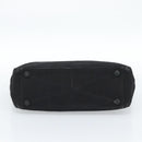 PRADA Hand Bag Canvas Black Silver Auth bs35438-5
