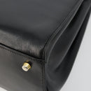 TIFFANY&Co. Hand Bag Leather Black Gold Auth bs35439-10