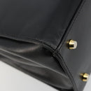 TIFFANY&Co. Hand Bag Leather Black Gold Auth bs35439-16