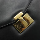 TIFFANY&Co. Hand Bag Leather Black Gold Auth bs35439-17