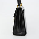TIFFANY&Co. Hand Bag Leather Black Gold Auth bs35439-3