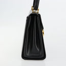 TIFFANY&Co. Hand Bag Leather Black Gold Auth bs35439-4