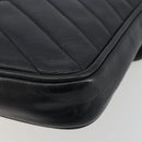 CHANEL V Stitch Shoulder Bag Lamb Skin Navy Gold CC Auth bs35440-12