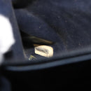 CHANEL V Stitch Shoulder Bag Lamb Skin Navy Gold CC Auth bs35440-22