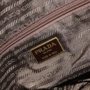 PRADA Hand Bag Leather Brown Gold Auth bs35442-19
