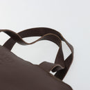 PRADA Hand Bag Leather Brown Gold Auth bs35442-14