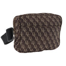 BOTTEGA VENETA Waist Bag Canvas Brown Silver Auth bs35444-1